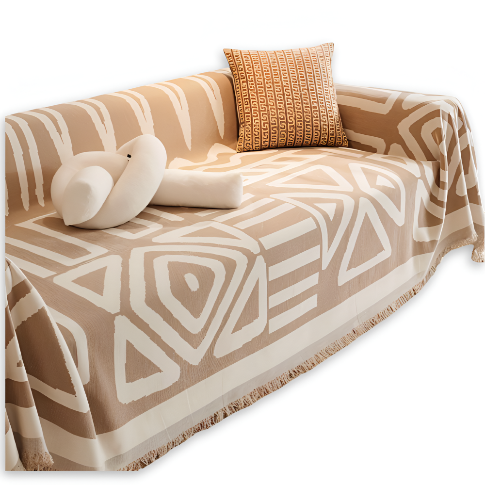 TasselBliss Plaid - Högt kvalité Chenille Wurfdecke - Rutschfritt Sofabezug Fleece Blanket