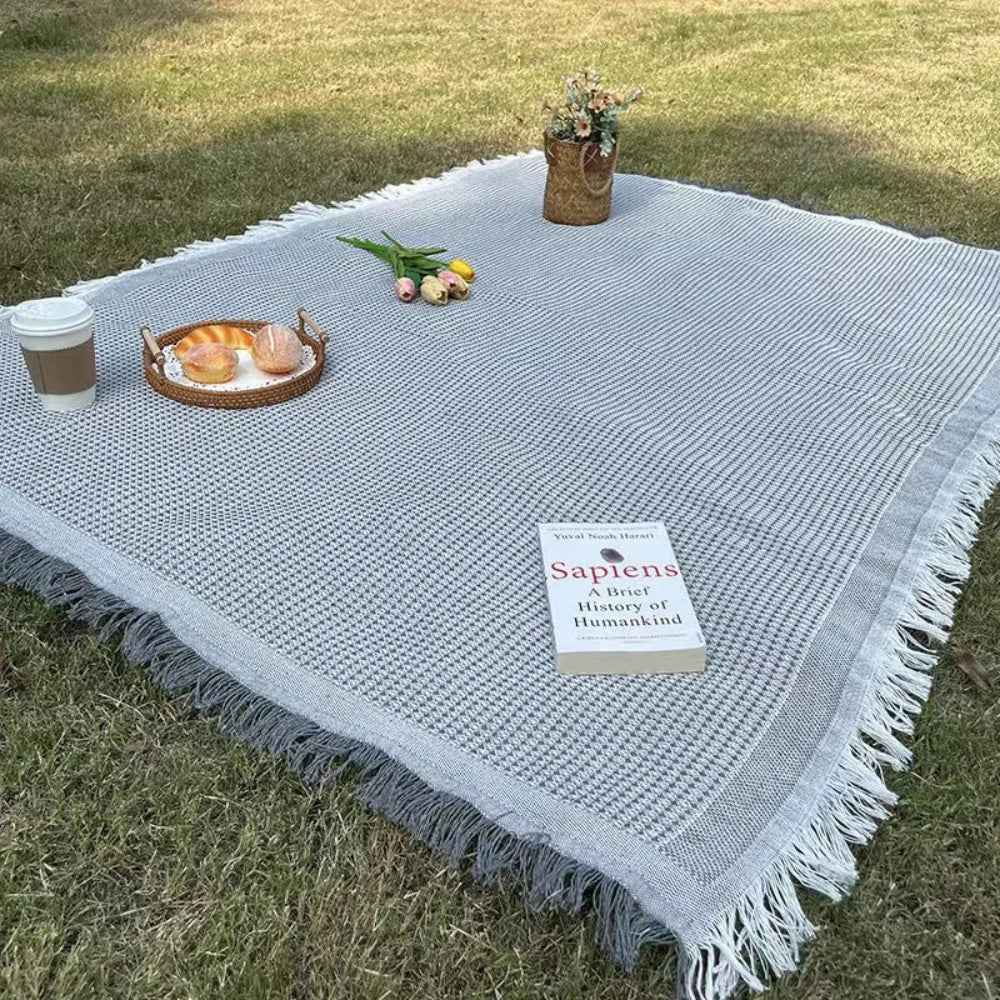 Bordsduk I Bomull Och Linne För Picknick Och Dukning
