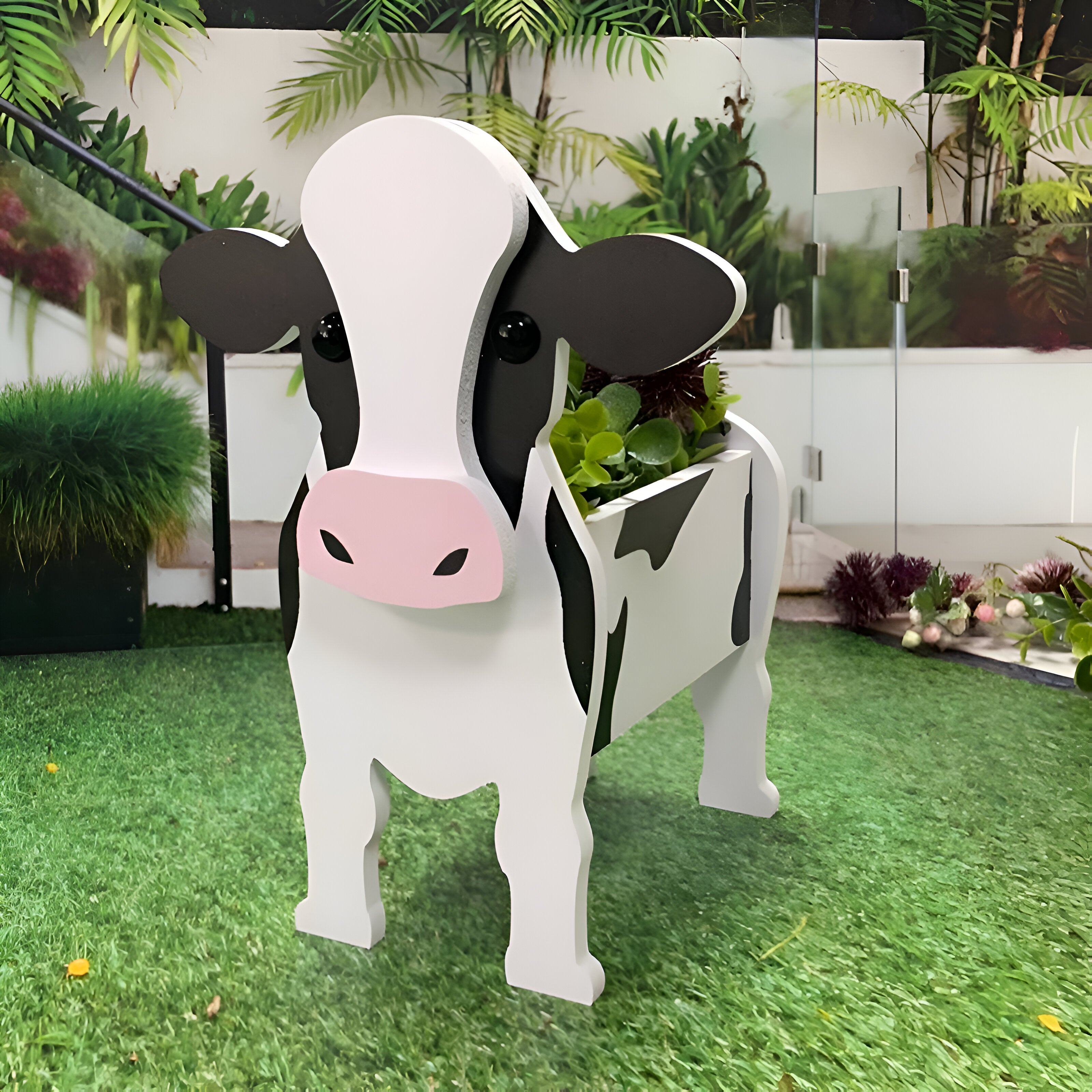 Djurtema Blomkruka - Whimsy Ko Planter - Bedårande Djur Planter Krukor