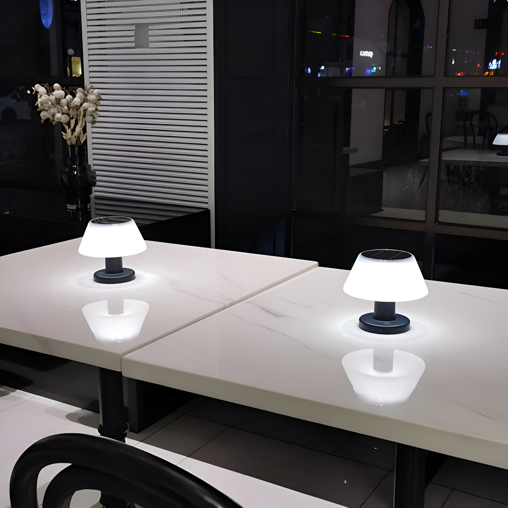 TinySolar Trådlampa - Solenergidriven Bordslampa - Stilig Inomhus- och Utomhusbelysning