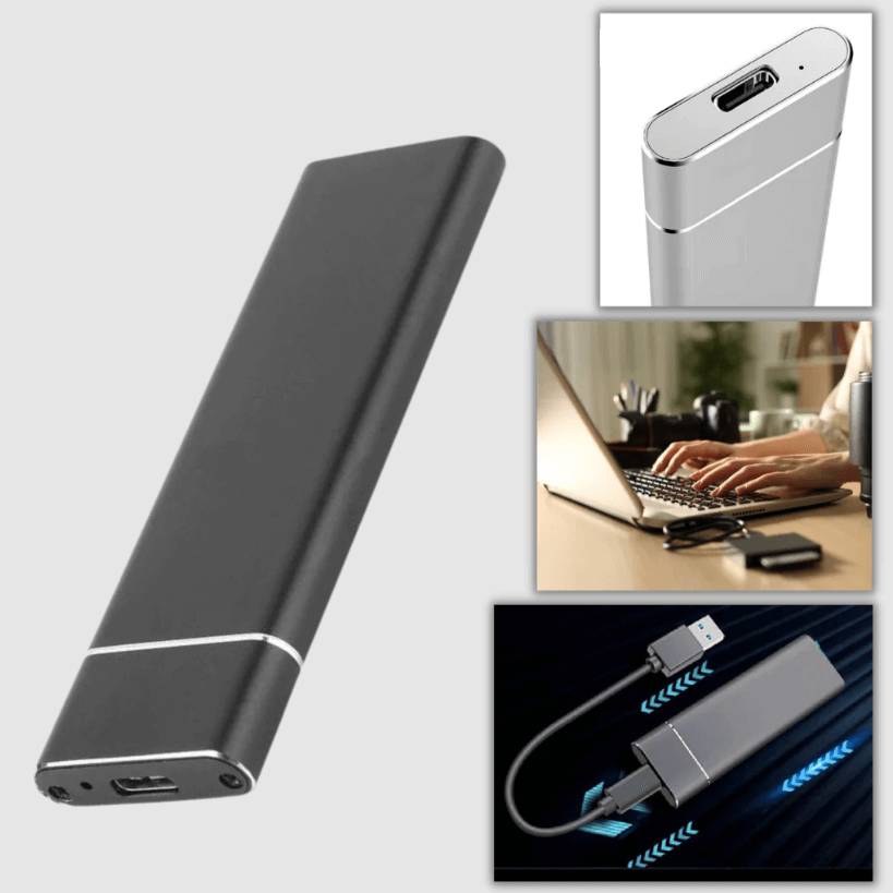 Minimalistisk extern SSD med kompakt format och USB-C