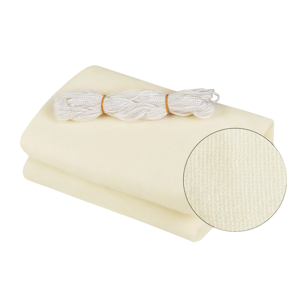 Solsegel Triangulärt HDPE Andningsbart - UV-skydd 50+, 180 g/m² - Creme - För trädgård & terrass