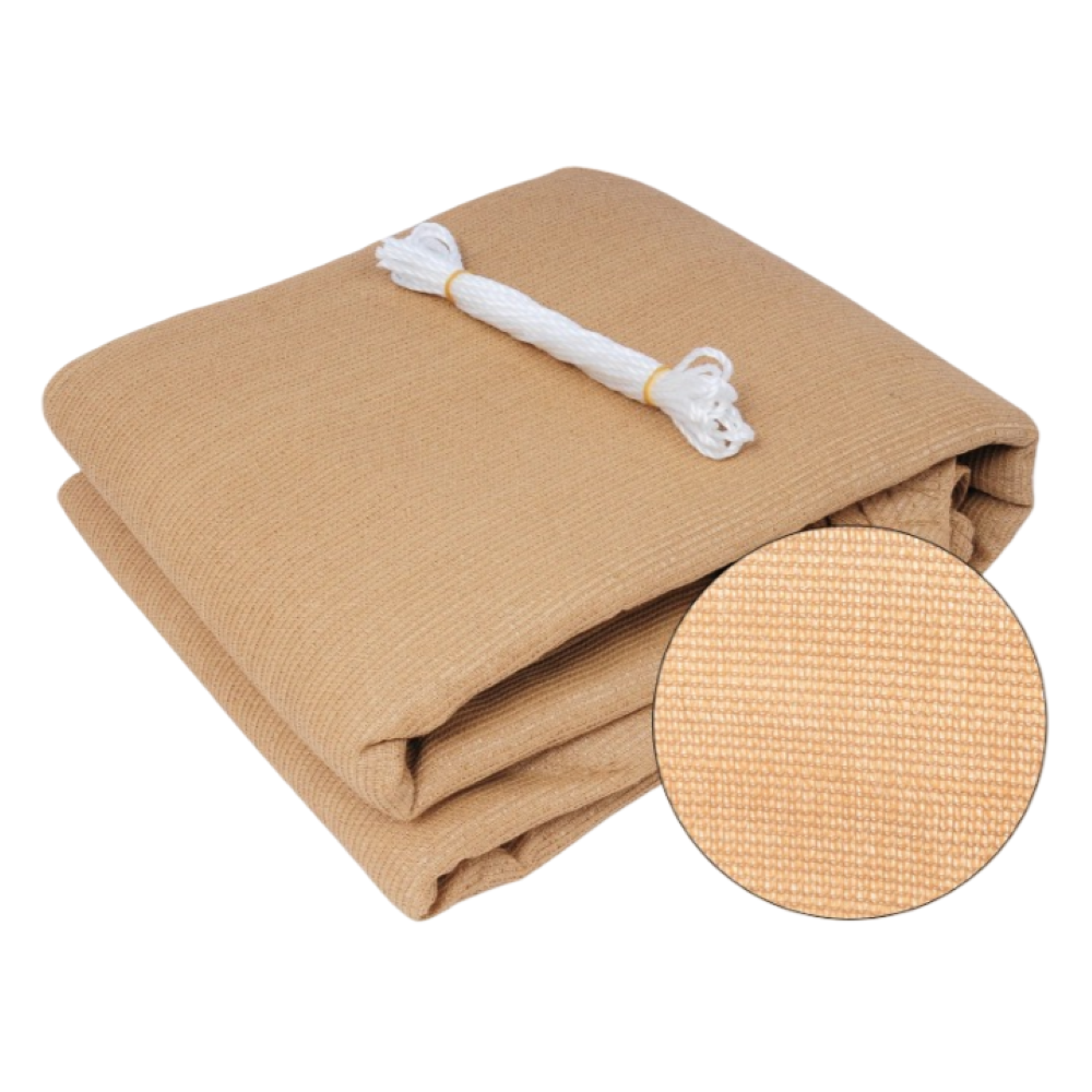 Solsegel Triangulärt HDPE Andningsbart - UV-skydd 50+, 180 g/m² - Creme - För trädgård & terrass