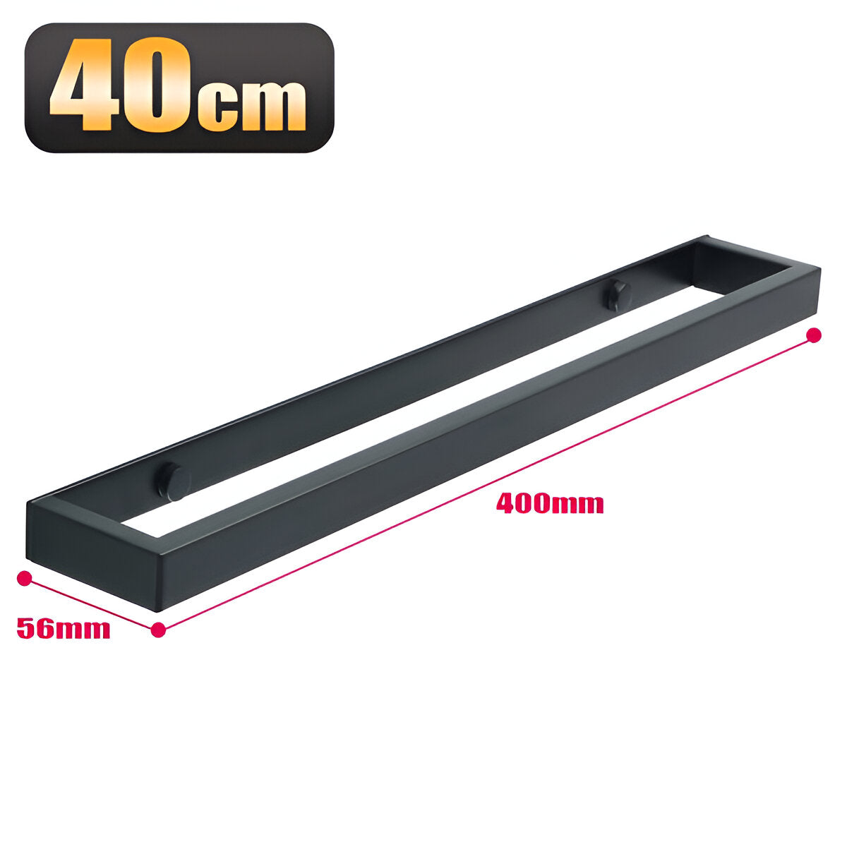 Uni-Black Handdukshållare - 20/40cm Rostfri Handdukshållare Väggmontering