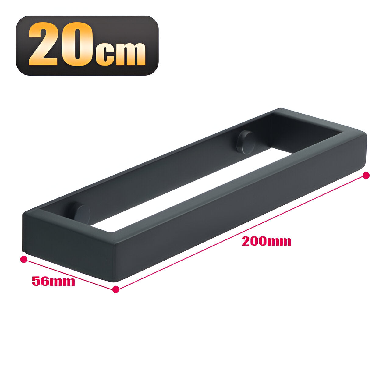 Uni-Black Handdukshållare - 20/40cm Rostfri Handdukshållare Väggmontering