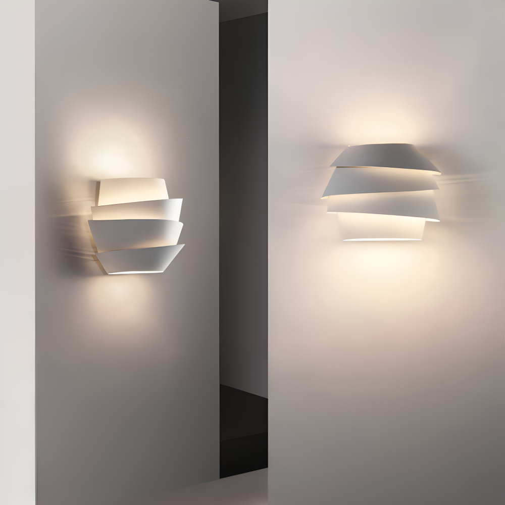 UniqGleam Vägglampa - Geometrisk Vägglampa i Metall - Dekorativa Vägglampor LED Inomhus