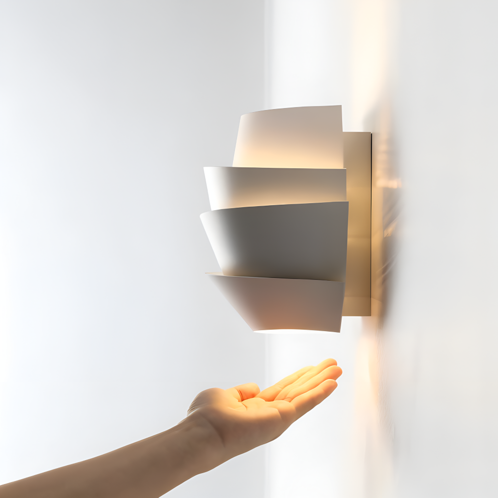 UniqGleam Vägglampa - Geometrisk Vägglampa i Metall - Dekorativa Vägglampor LED Inomhus