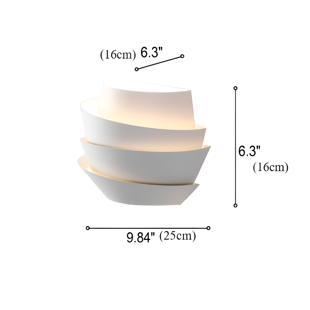 UniqGleam Vägglampa - Geometrisk Vägglampa i Metall - Dekorativa Vägglampor LED Inomhus