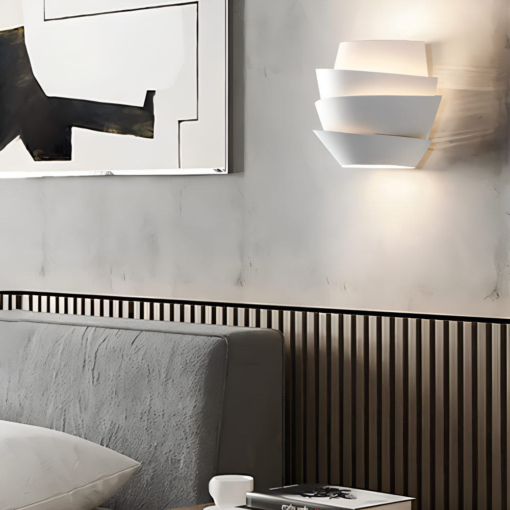 UniqGleam Vägglampa - Geometrisk Vägglampa i Metall - Dekorativa Vägglampor LED Inomhus