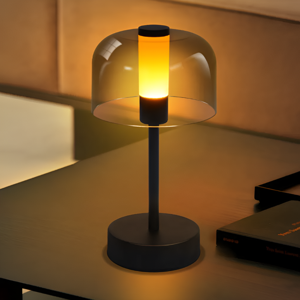 Mångsidig Touch Sensitive LED Nattdukslamp med Metallbas och Akrylskärm - USB-laddning och justerbara färgtemperaturer Bordslampa