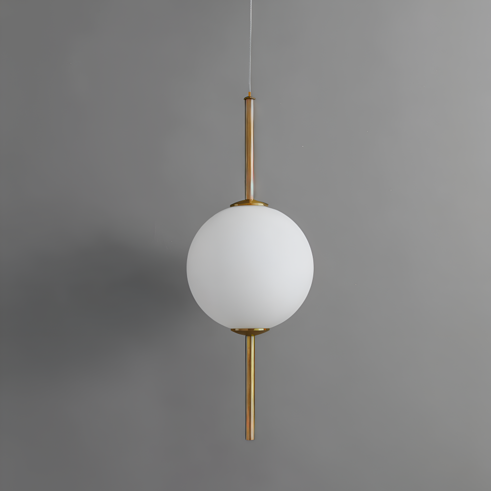 VertiGlobe Pendellampa - Vertikalt Snöre med Matt Glaskula Design Hänglampa
