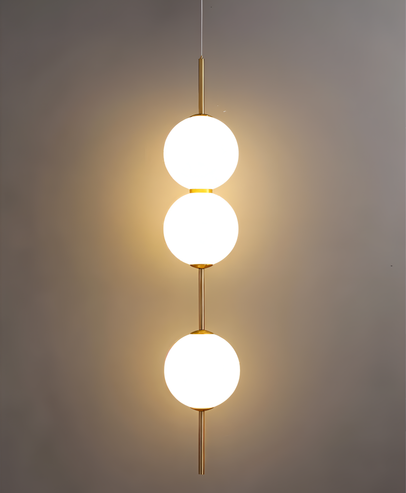 VertiGlobe Pendellampa - Vertikalt Snöre med Matt Glaskula Design Hänglampa