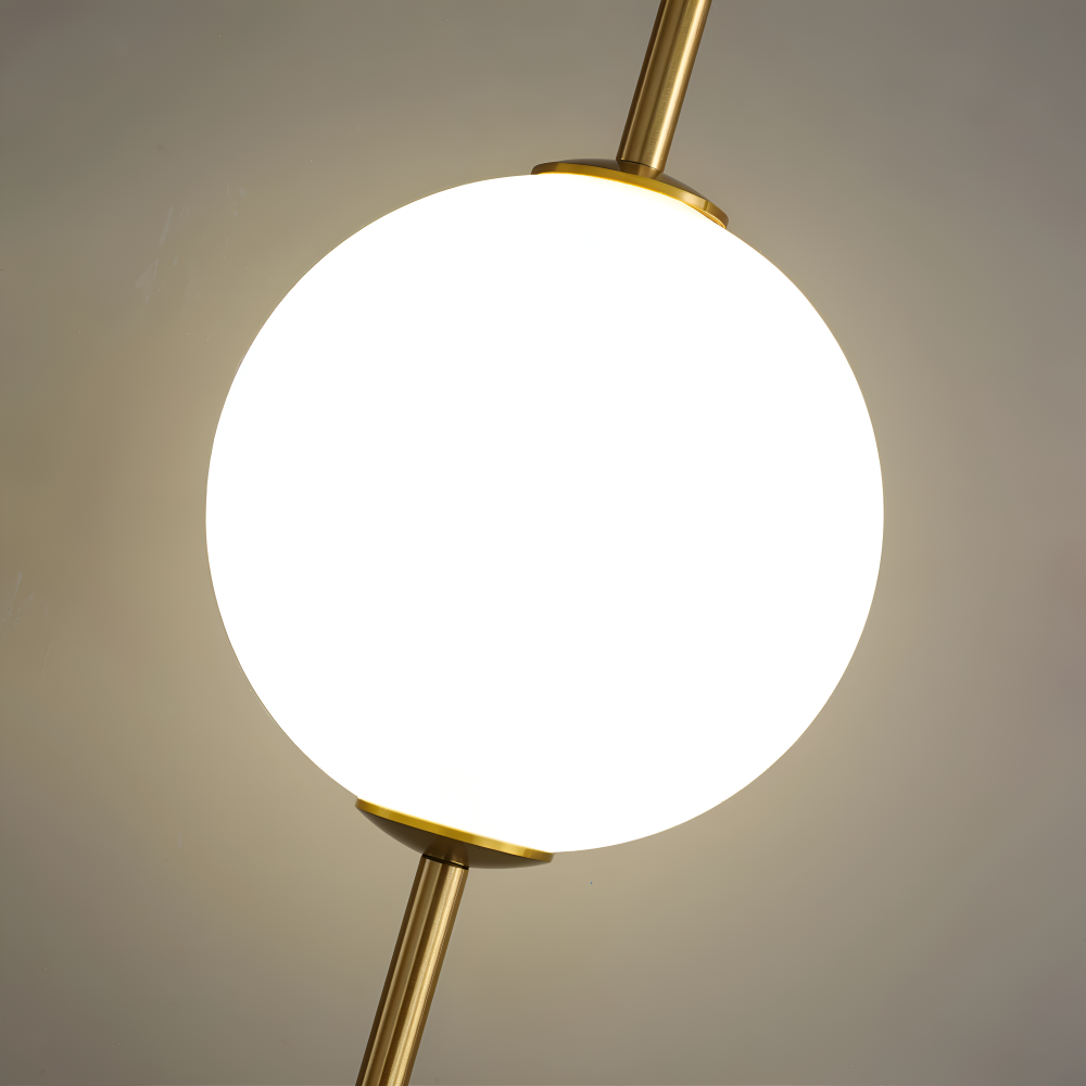 VertiGlobe Pendellampa - Vertikalt Snöre med Matt Glaskula Design Hänglampa