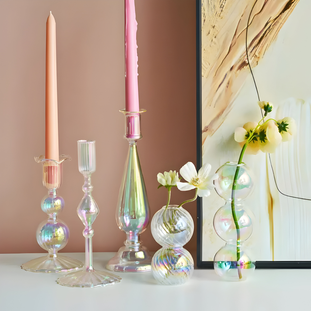 Levande Konstglas Ljusstake för Inredning