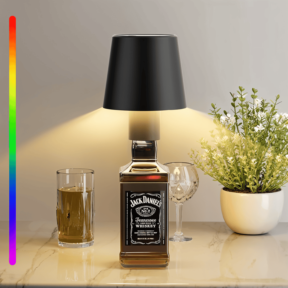VinoGlint Bordslampa-Portabel Dimbar Vinflasklampa