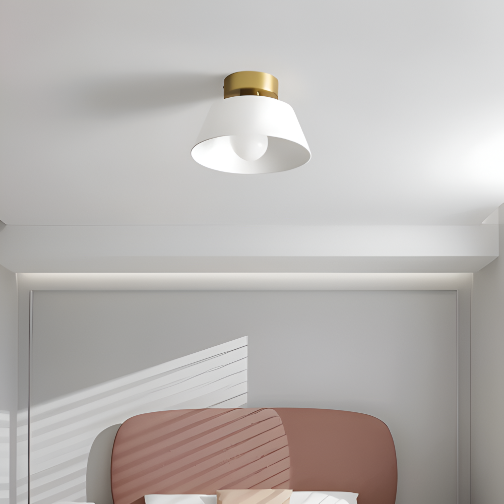 VintaFlash Taklampa - Metallic Retro Svart & Vit LED Taklampa