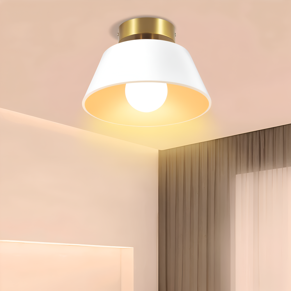 VintaFlash Taklampa - Metallic Retro Svart & Vit LED Taklampa