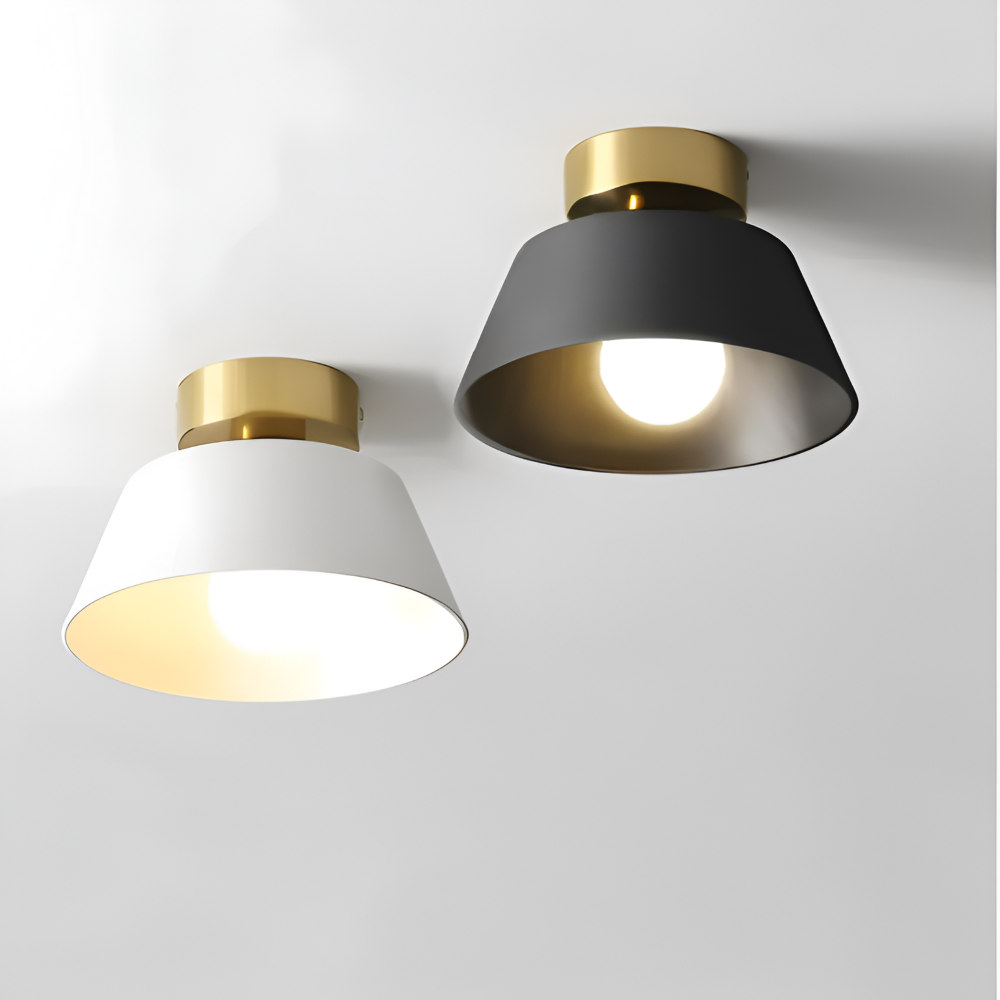 VintaFlash Taklampa - Metallic Retro Svart & Vit LED Taklampa