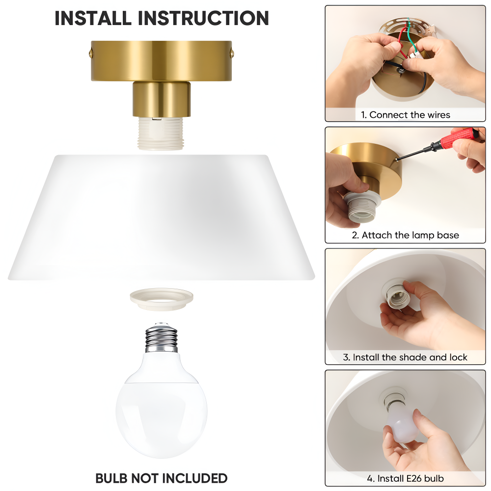 VintaFlash Taklampa - Metallic Retro Svart & Vit LED Taklampa