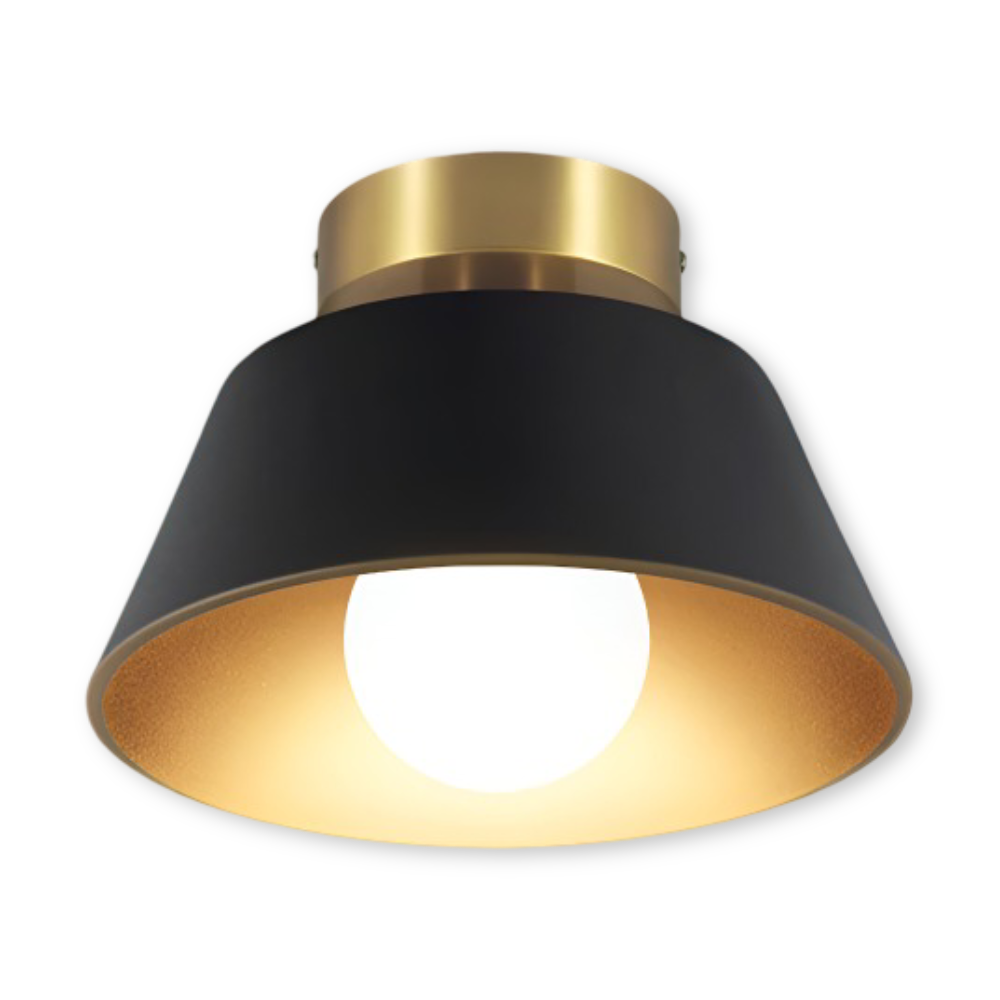 VintaFlash Taklampa - Metallic Retro Svart & Vit LED Taklampa