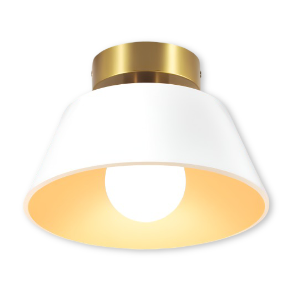 VintaFlash Taklampa - Metallic Retro Svart & Vit LED Taklampa