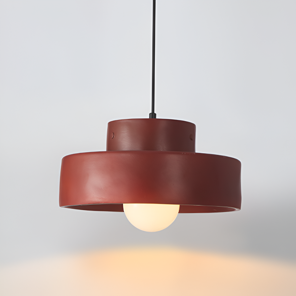 Wabi Sabi Pendellampa - Röd Macaron Pendellampa - Rund Hänglampa