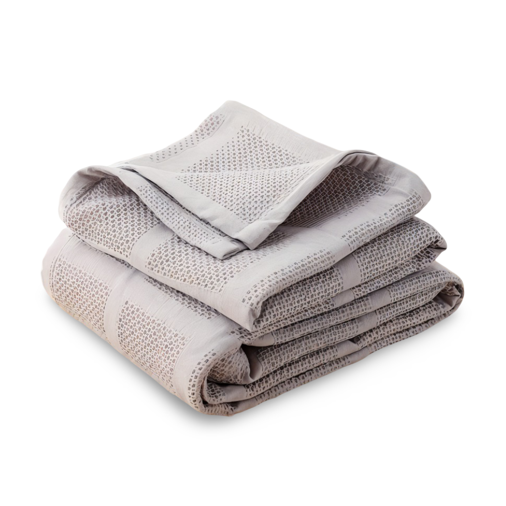 WaffleCloud Pläd - Hypoallergen Bomull Fleece Filt - Mjuk Twill Vävda Filt
