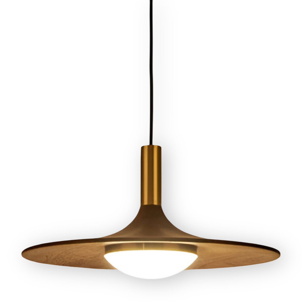 Valnöt Pendellampa - Runda Trähänglampor - Nordisk LED Lampa