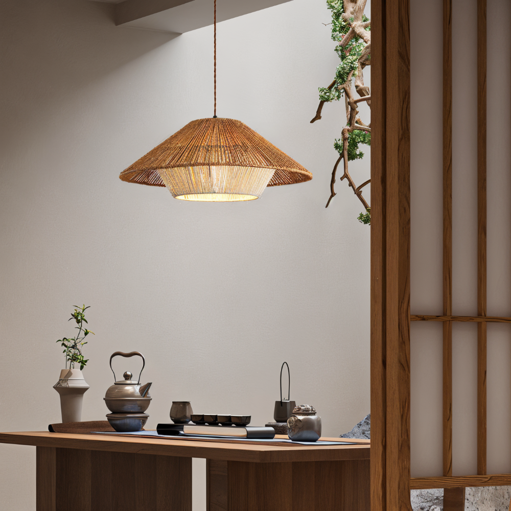 WillowStil Pendellampa - Japanskt Inspirerad Wabi Sabi Hänglampa