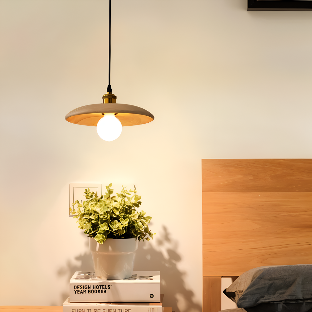 WooDisk Pendellampa - Underkopplampa - Hänglampa i Trä