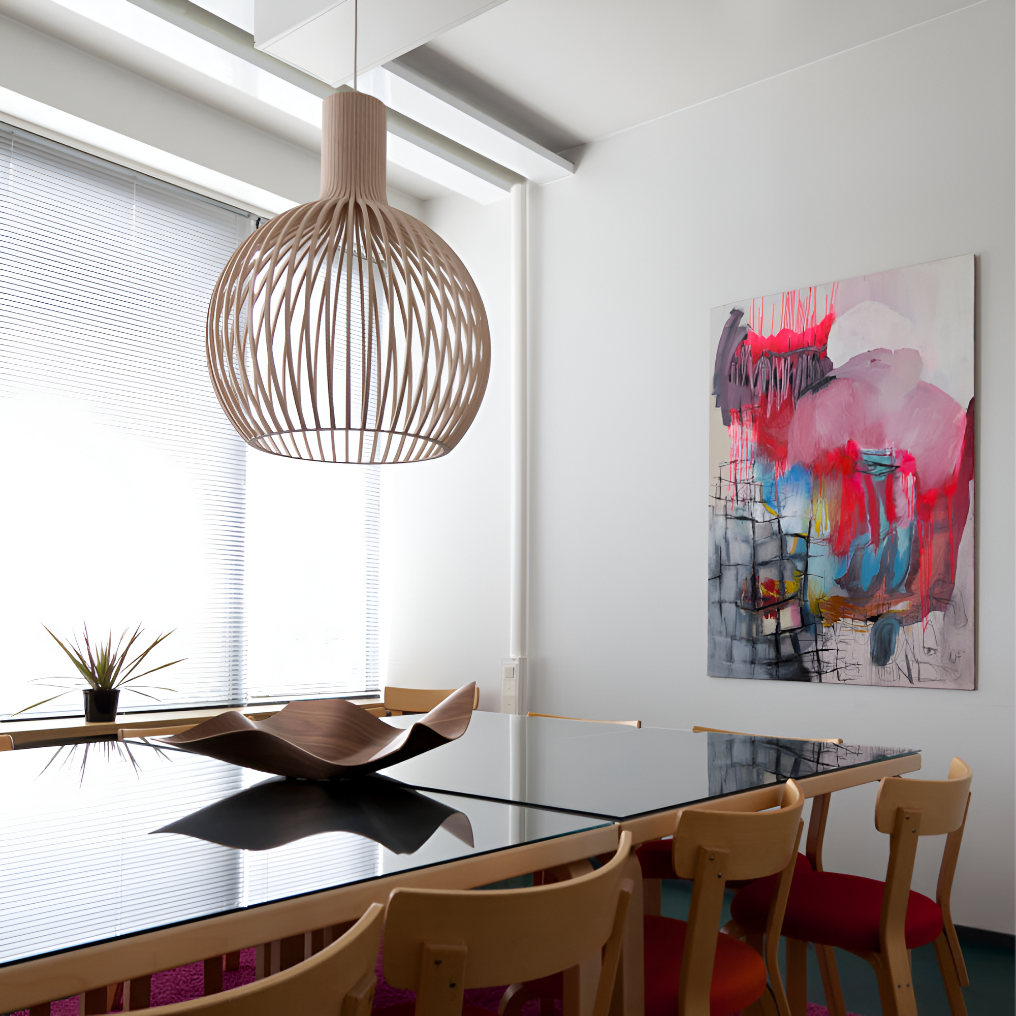Nordic Wood Taklampa – Vintage Taklampa i Trä med Rustik Design för Vardagsrum