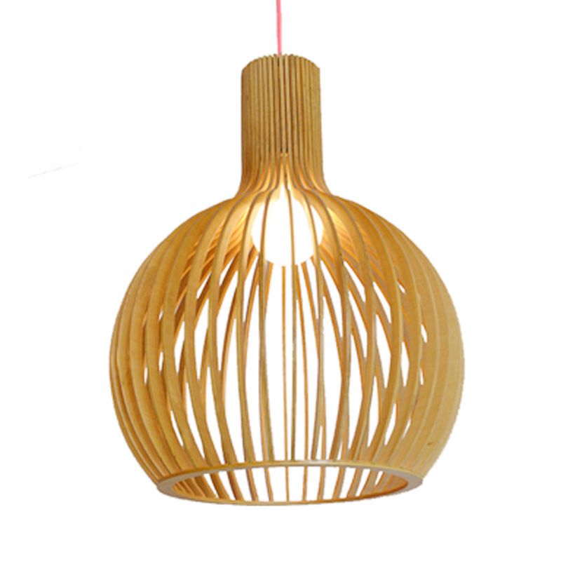 Nordic Wood Taklampa – Vintage Taklampa i Trä med Rustik Design för Vardagsrum