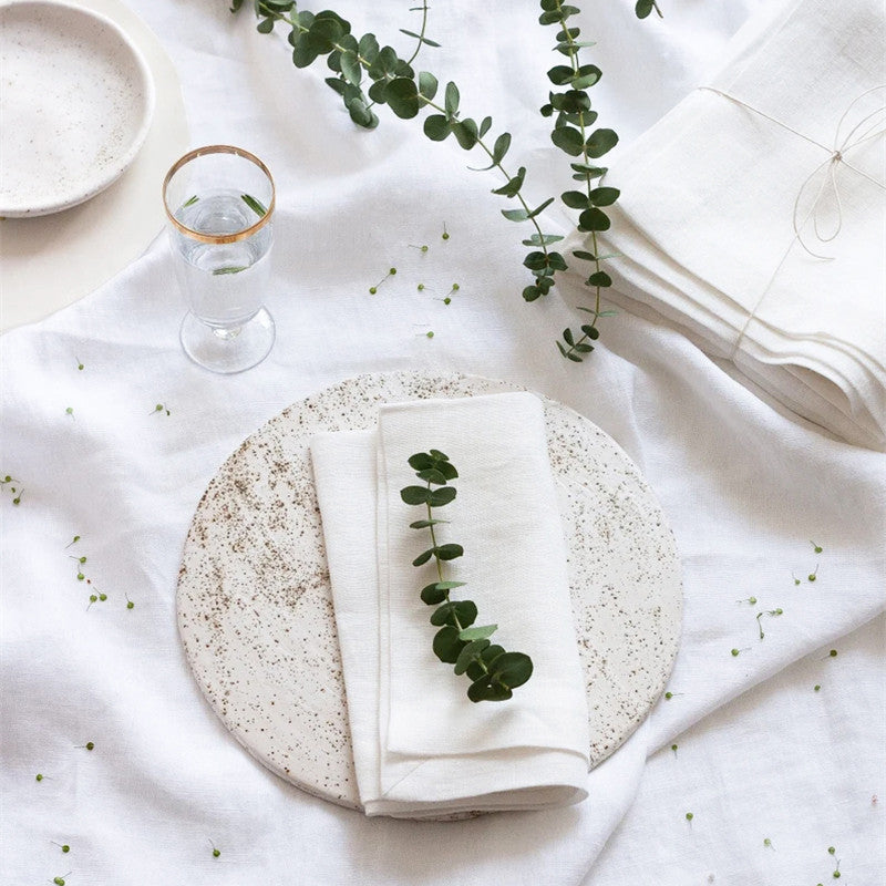 Bordstablett och servettset i ramiefiber