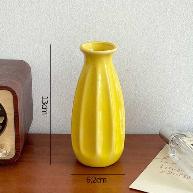 Keramiskt blomvas minimalistisk design