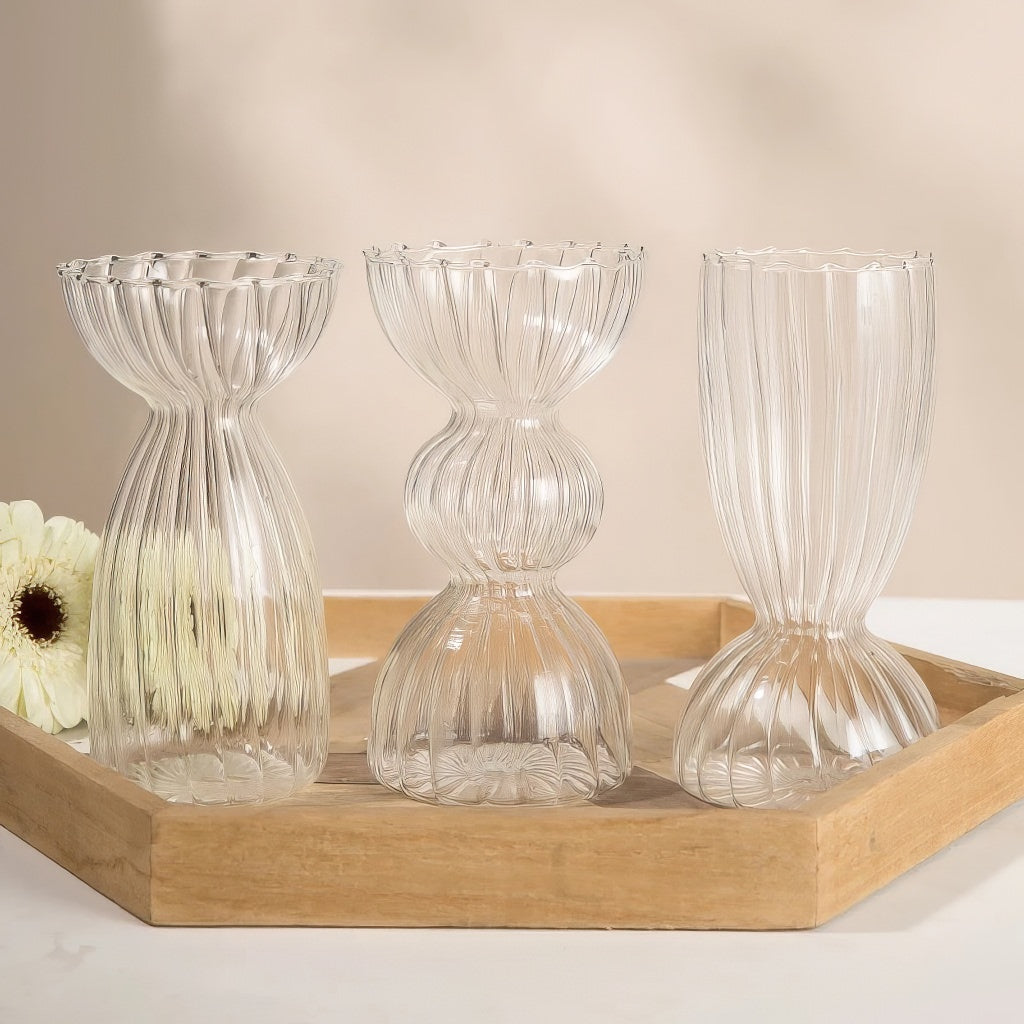 Glasvas Klar Randig Höstestetik