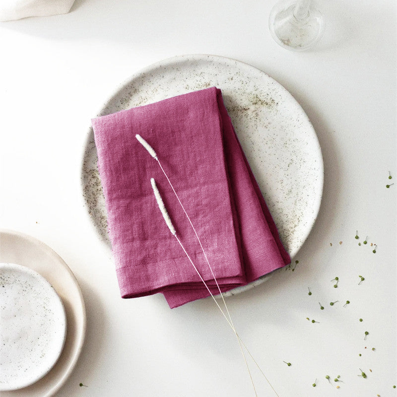 Bordstablett och servettset i ramiefiber