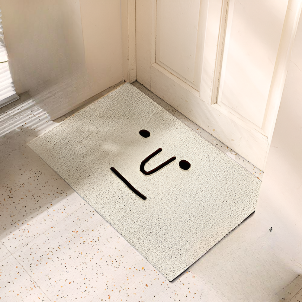 Halkfri PVC Dörrmatta med Smiley-ansikte Entrématta