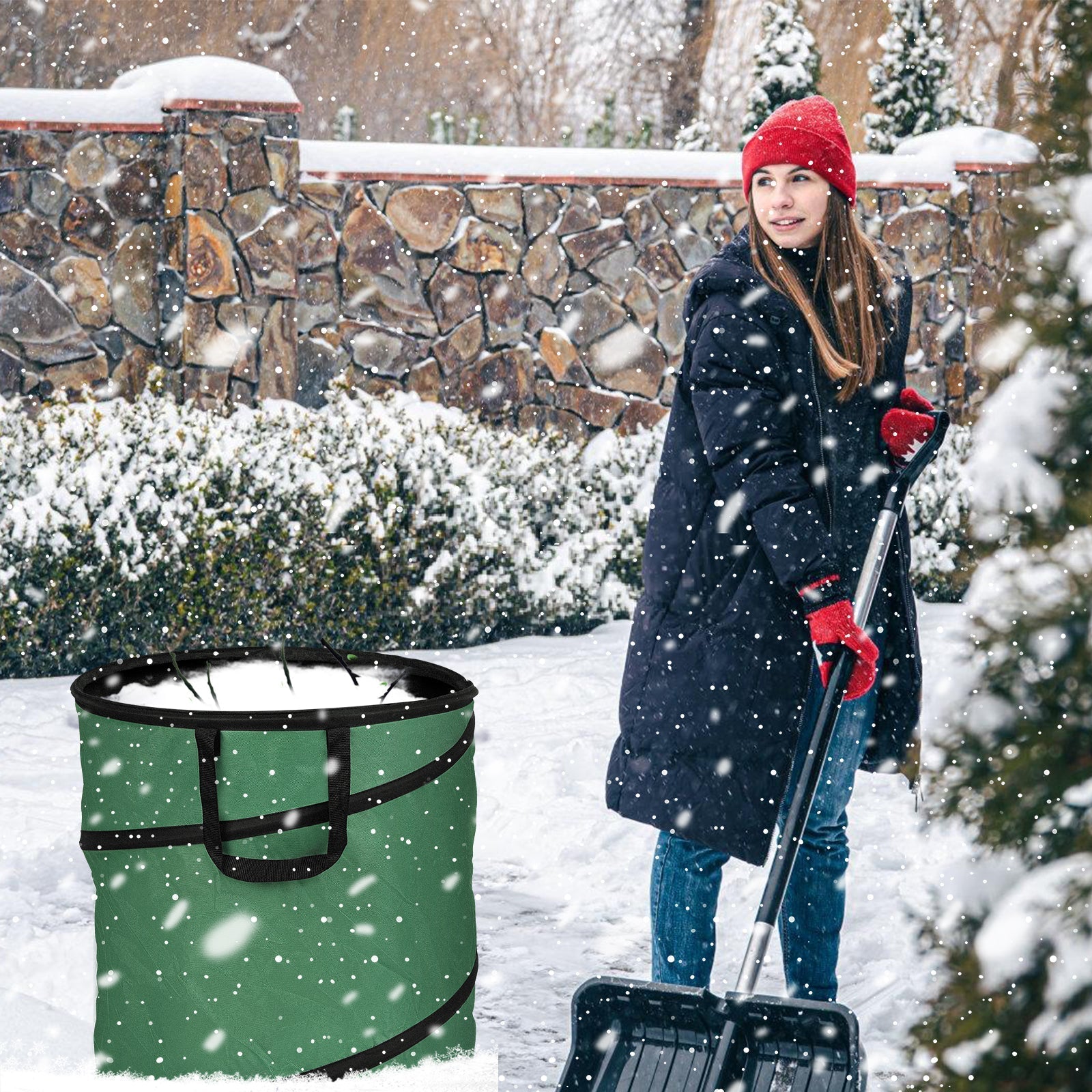 2-pack trädgårdssäckar 170 l för trädgårdsarbete och avfallshantering