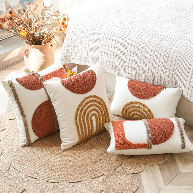 Kuddöverdrag Boho Flätad Bågmönster