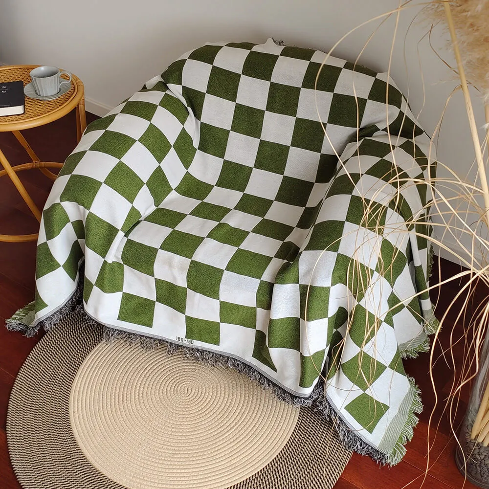 Picknickfilt Mjuk Mikrofiber Rutig Design