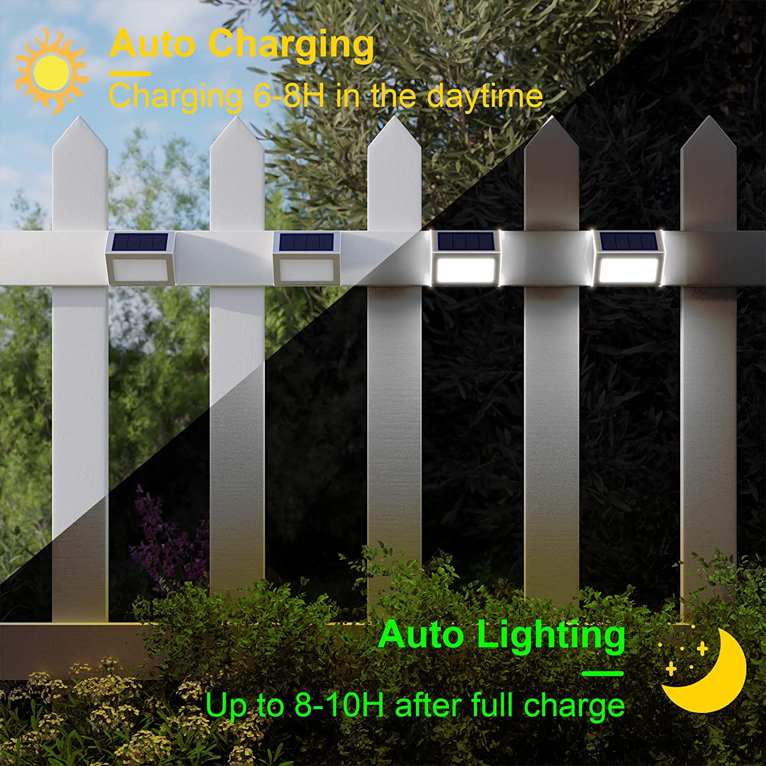 Väderbeständig solcellsvägglampa för fasad, altan eller trädgård