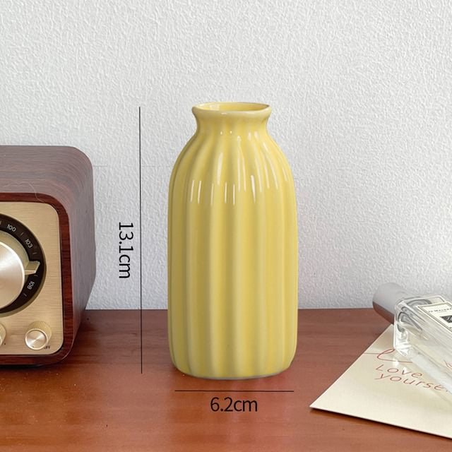 Keramiskt blomvas minimalistisk design