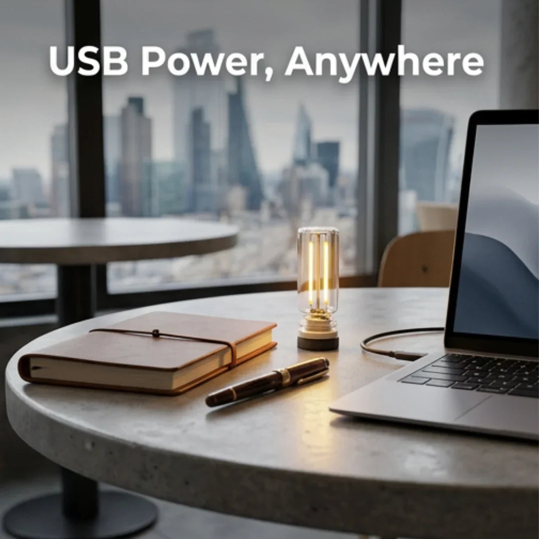 USB LED-lampa som skapar mysig belysning i ett vardagsrum