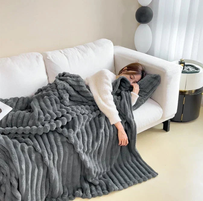 Fleecefilt I Mjuk Fleece För Soffa Och Säng