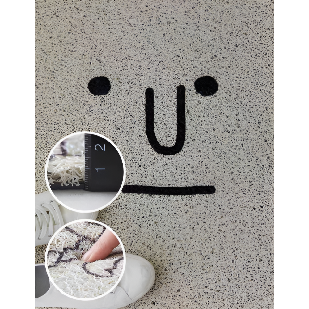 Halkfri PVC Dörrmatta med Smiley-ansikte Entrématta