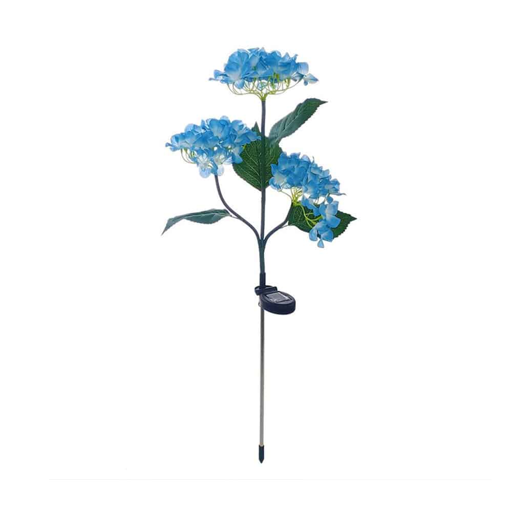 Solcellslampor för trädgården med hortensia-design