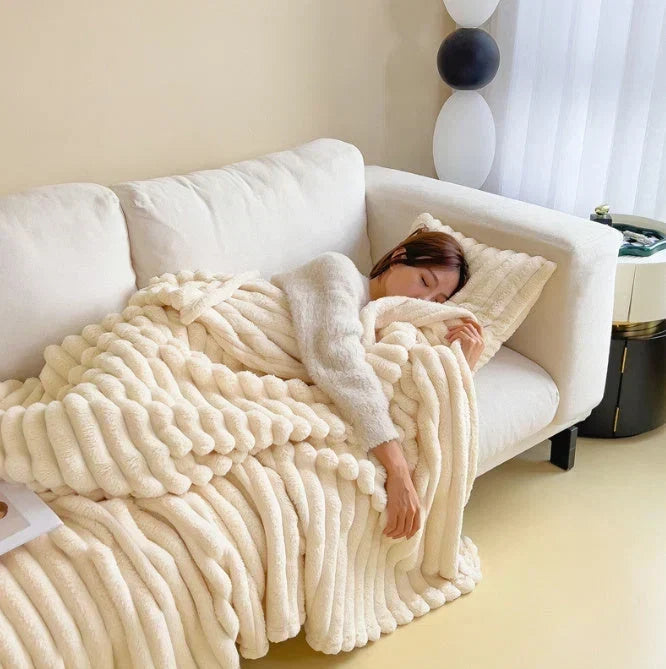 Fleecefilt I Mjuk Fleece För Soffa Och Säng