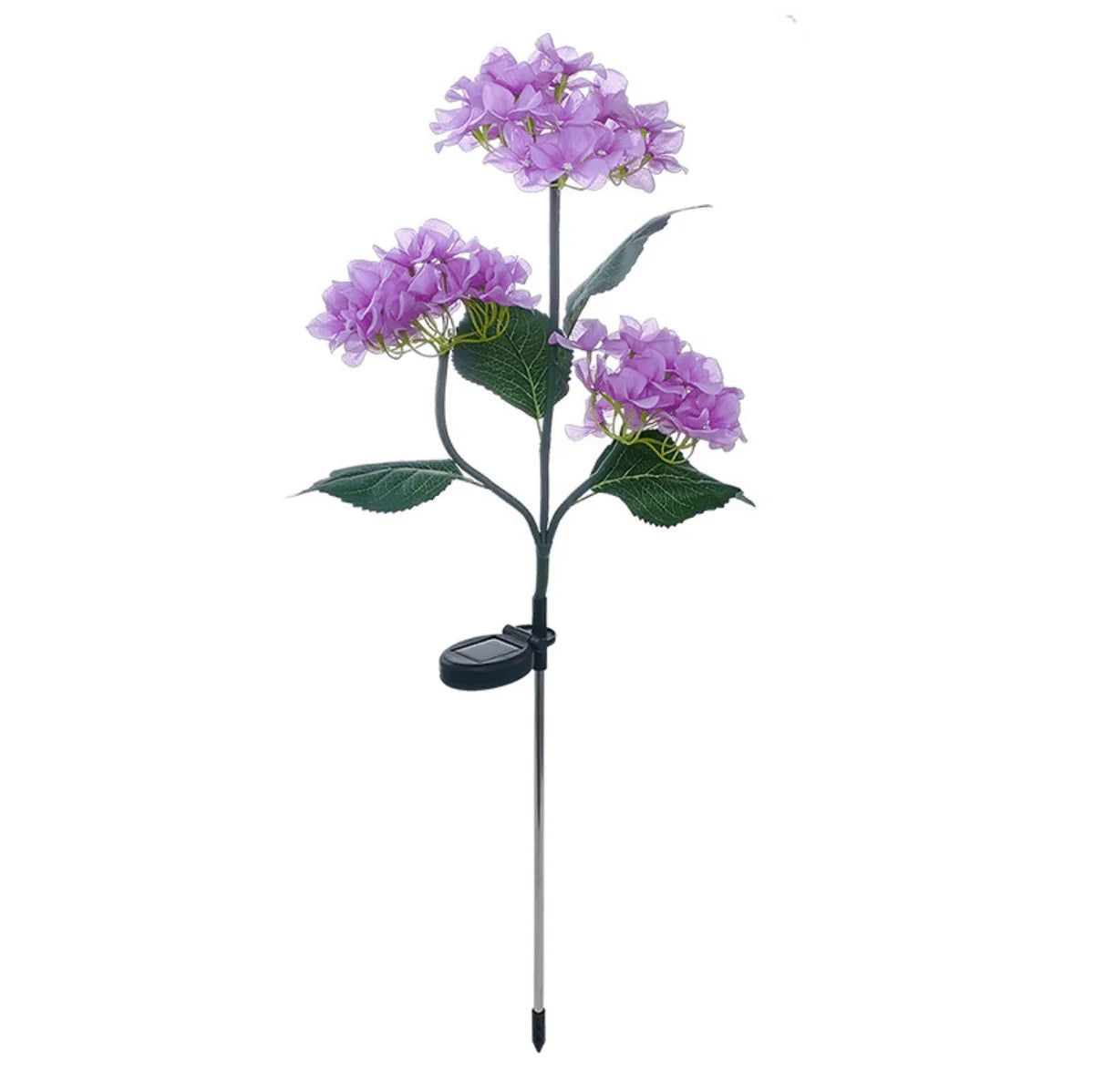 Solcellslampor för trädgården med hortensia-design