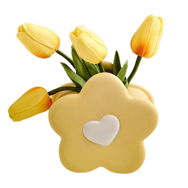 Keramiskt blomvas danskt pastellmotiv