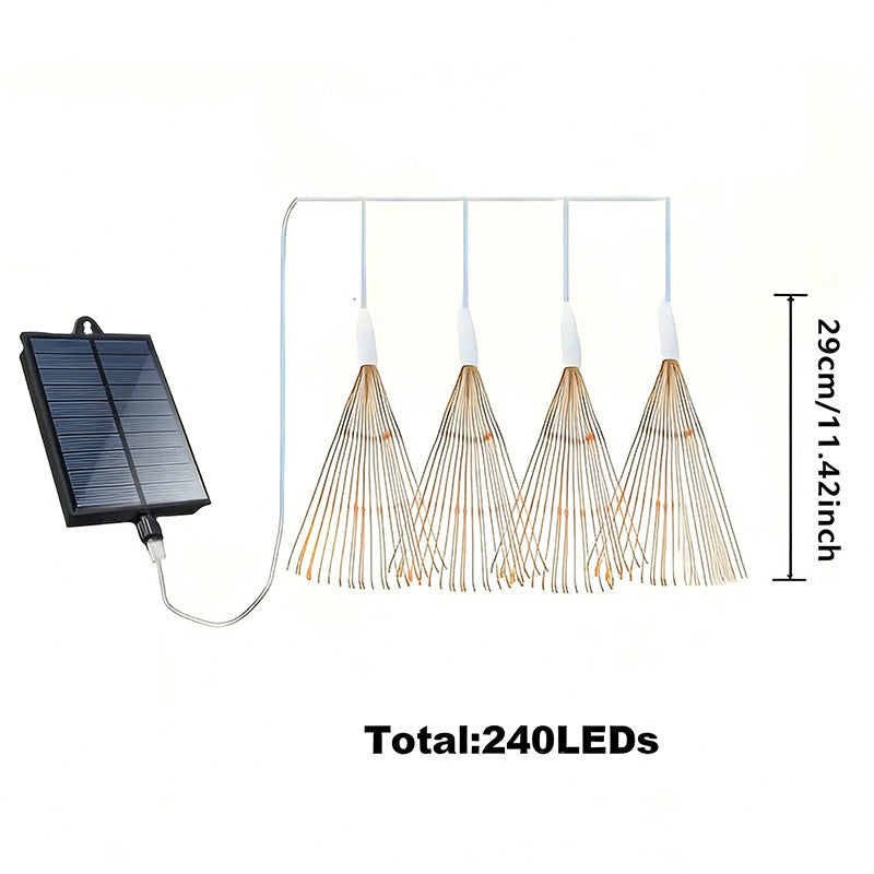 Solarlampa Fyrverkerieffekt Med Skymningssensor